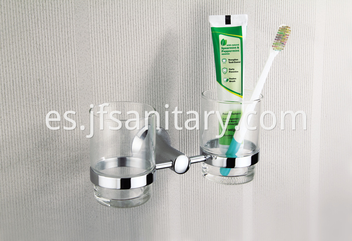 2 Toothbrush Double Tumbler Holder